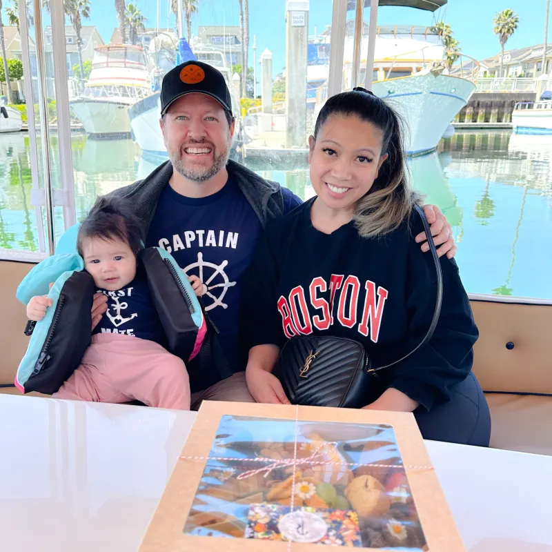 a group of people sitting at a table