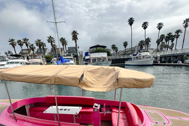 a boat sitting on top of a table